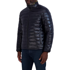 Men's Water Resistant Jacket Long Sleeve Zip up <b>Sherpa</b> <b>Lined</b> Quilted Stretch Coat - Product Image 3