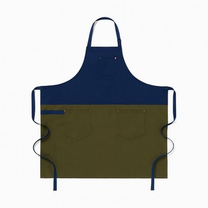 Red Canvas Sleeveless Heavy Duty Reusable Eco-Friendly Bib <b>Apron</b> with 3 Pockets Machine Washable for Cooking Daily Use - Product Image 1