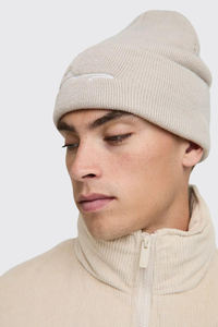 Top Design à la mode unisexe couleur unie Jacquard tricoté 100% laine Beanie chaud hiver personnalisé broderie Logo caractère extérieur - Product Image 6