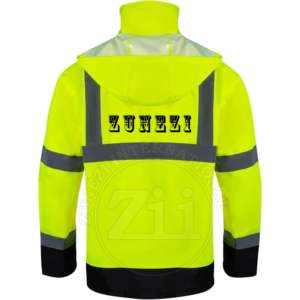 Veste de sécurité imperméable à manches longues en polyester, haute visibilité, réfléchissante, classe 2 ANSI, résistante au vent, caractéristiques d'hiver, vêtements de travail, poches - Product Image 2
