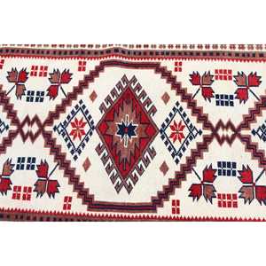 Tapis turc vintage 2,6x11,9 pi (80x364 cm), tapis en laine rouge camouflage - Product Image 5