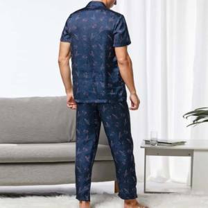 Conjunto de Pijamas de Verano para Hombre, Estilo Moderno, 100% Algodón, Estilo Urbano, Secado Rápido, Transpirable, Personalizable - Product Image 5