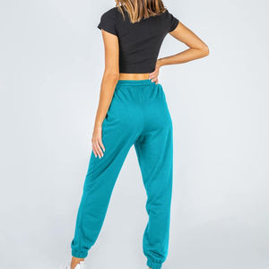 Best Selling <b>Women</b> Winter Lightweight <b>Fleece</b> Sweatpants Custom Color Breathable Windproof Eco-Friendly High Waist Drawstring - Product Image 6