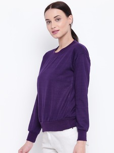 Color púrpura Nueva moda informal de invierno Slim Fit Camisa con logotipo de diseño personalizado Venta al por mayor Sudadera de mujer de calidad premium - Product Image 4