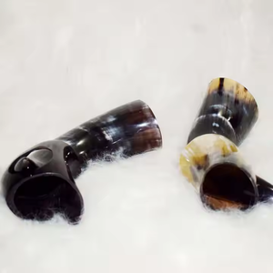 Amantes del aguamiel de cuerno Decoración histórica duradera para beber Ocasiones vikingas Estilo animal Pulido por Artesanías de media luna - Product Image 2