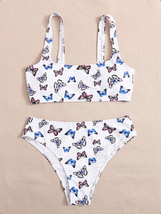 Ensemble bikini 2 pièces écologique pour femme 2025 avec appliques en dentelle et strass à pampilles – Vente en gros - Product Image 6