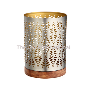 Bougeoirs en bois et verre - Product Image 5