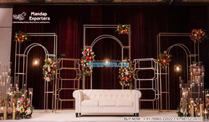 เชิงเทียนโลหะทรงกลมสำหรับงานแต่งงานผนังเทียนเวทีแต่งงานที่สวยที่สุดผนังเทียนโลหะที่สวยงามสำหรับเวทีรับเวที - Product Image 2