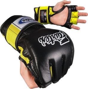 Guantes de MMA Fairtex de cuero genuino hechos a medida de la mejor calidad, con pulgar abierto, para entrenamiento de MMA, UFC y combate. - Product Image 1