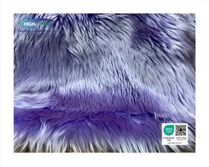 Nouvelle fourrure synthétique à poils longs 100 % acrylique, poids moyen, couleur violet pastel, style uni, effet boa - Product Image 2