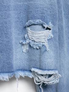 Abrigo corto suelto de tela vaquera informal a la moda para mujer 2025, chaqueta vaquera retro de manga larga para mujer - Product Image 6