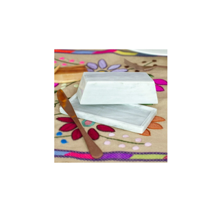 Boîte à beurre écologique en marbre et en bois Boîte à beurre incassable Assiette minimaliste Produit de qualité standard - Product Image 4