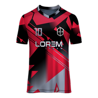 Maillot de football imprimé par sublimation 100 % polyester, durable, uniforme d'équipe personnalisé pour le jeu professionnel, réversible double face