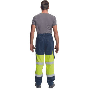 Pantalon de sécurité haute visibilité, pantalon de travail en polyester haute visibilité avec protection contre la pluie, pantalon de travail cargo avec expédition et livraison - Product Image 2