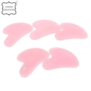 Vente en gros de Gua Sha en jade rose naturel de qualité supérieure pour le massage du visage Circulation sanguine et soins de la peau - Product Image 2