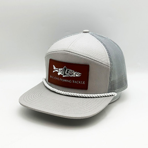 หมวกแก๊ปหนังสีเทาสีน้ำตาลเข้ม7แผงแบบกำหนดเองหมวกแก๊ปทรงสแนปแบ็กสำหรับ112ริชาร์ดหมวกทรูเกอร์พร้อมเชือกหมวกรูปภาพทางการสไตล์สตรีท - Product Image 1