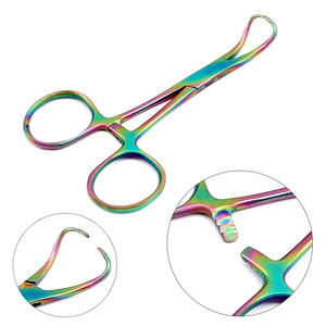 ที่หนีบผ้าขนหนูเคลือบสีรุ้งแบบมืออาชีพคีมผ่าตัดทำจากสเตนเลสขนาด3.5นิ้ว - Product Image 4