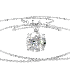Collar con Colgante Solitario de Moissanita de 1.5 Quilates en Oro Sólido de 14K, con Cadena con Certificado IGI, Chapado en Rodio, Unisex, OEM, ODM - Product Image 3
