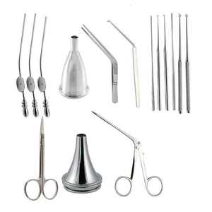 Juego de Cirugía de Miringotomía Manual Astrin de 20 Piezas de Acero Inoxidable con Bandeja de Esterilización Certificada MOL para Infecciones del Oído Medio - Product Image 2