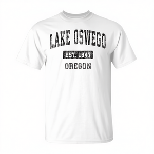 T-shirt premium vintage sportiva di Lake Oswego Oregon, T-shirt promozionale vintage sportiva - Product Image 2