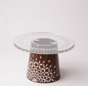 แท่นวางเค้กไม้แอชสีขาวสุดหรูพร้อมอะคริลิคด้านบนถาดขนมทำจากไม้สำหรับแสดงช็อคโกแลต - Product Image 3