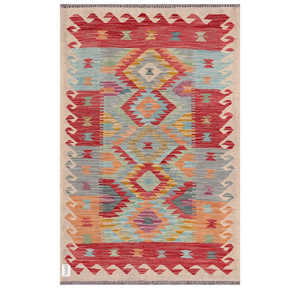 พรมกิลิม ไมมาณา อัฟกานิสถาน ขนาด 151 x 97 ซม. พรมปูพื้นและชุดพรม - Product Image 1