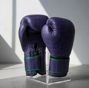Gants d'entraînement en cuir professionnels avec imprimé Grande Vague japonaise et rembourrage en mousse multicouche pour le sparring en salle de sport et le travail sur sac - Product Image 6