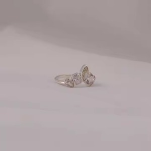 Bague Marquise en or massif avec cinq pierres, poire rayonnante, diamant cultivé en laboratoire, cadeau d'anniversaire unique, nouveau design certifié IGI - Product Image 2