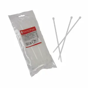 Nylon Cable Ties Zip Ties Self Locking Multifunctional Plastic Cable Ties 4 MM Width White 200 mm Length