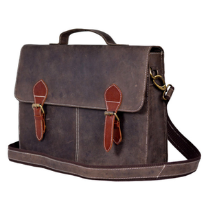 Bolso bandolera de cuero genuino hecho a mano Vintage gris antiguo para mujer, bandolera de oficina, maletín, bolso de hombro amigable para ordenador portátil - Product Image 5