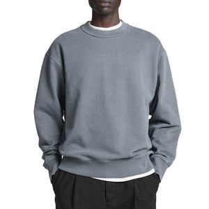 Sudaderas de gran tamaño personalizadas con lavado ácido, 100% algodón personalizado, manga larga, cuello redondo, para hombre, con hombros caídos, precio barato - Product Image 1