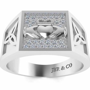 Top Seller Gold Plated 925 Sterling Silver Claddagh Wedding <b>Ring</b> For <b>Men</b> Luxury Fashion Engagement <b>Ring</b> At Wholesale Price - Product Image 6