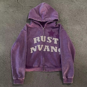 Nouveaux sweats à capuche en molleton pour hommes, streetwear, sweats à capuche personnalisés pour hommes, sweats à capuche délavés au soleil, sweats à capuche usés, logo personnalisé, service OEM - Product Image 4