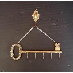 Durable Solid Brass Keyholder Hooks with a Polished Finished and Vintage Look & Ideal for Stylish Home Organization - Product Image 6