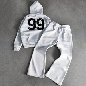 Survêtements pour hommes décontractés imprimés personnalisés de haute qualité, poids lourd, taille plus, broderie, automne, 100% coton de haute qualité - Product Image 2