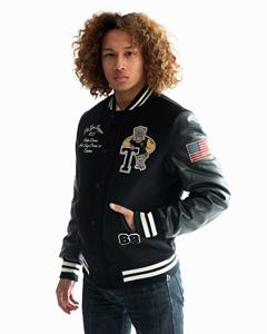 Fabricant de veste de baseball veste universitaire pour hommes nouvelle mode serviette en cuir de haute qualité broderie personnalisée décontractée noir letterman - Product Image 4