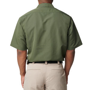 Uniforme de trabajo de guardia de seguridad de verano Unisex personalizado 2025, camisa de oficina abotonada de manga corta barata con bolsillos para hombres - Product Image 3