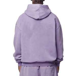 Sweat à capuche décontracté pour homme, violet, gris, marron, avec logo personnalisé, respirant, anti-rétrécissement, 100 % coton, fabricant de sweats à capuche - Product Image 2