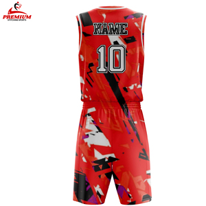 Short et débardeur de basket-ball en maille réversible, uniforme de basket-ball d'équipe vierge en gros, caractéristique de séchage rapide, service OEM, ensemble de survêtement - Product Image 2