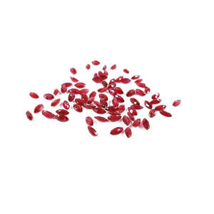 Pierre précieuse naturelle de type rubis de Bangkok, créée en laboratoire, taille marquise 2,5x5mm et 3x6mm, grenat rouge, matière synthétique traitée thermiquement - Product Image 4