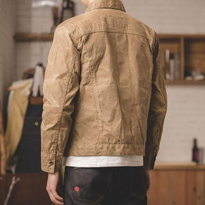 Chaqueta de Lona de Algodón Formal Estilo Urbano para Hombre, Impermeable, Cortavientos, con Capucha, Logotipo Personalizado y Decoración de Bolsillos - Product Image 2