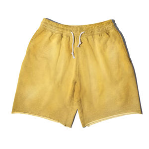 Mejor fabricante de ropa: Pantalones cortos para hombre personalizados, estilo urbano, desgastados, con bordado, efecto descolorido por el sol. - Product Image 1