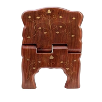 Support de livre sacré en bois classique support de Rehal pliant Portable fabriqué à la main pour coran Gita Bible prière culte utilisation spirituelle