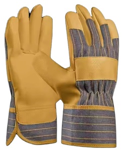 High Quality Canadian Rigger Safety Work Gloves Cowhide Grain Leather Cotton Liner for Effective Hand <b>Arm</b> Construction - Product Image 2