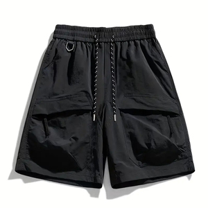 Pantalones Cortos Deportivos para Hombre, Ligeros, de Secado Rápido, Cintura Elástica, Múltiples Bolsillos, Corte Holgado, Sensación Fresca, Transpirables, para Uso Casual de Verano - Product Image 1
