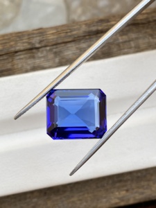 Azul real 10,60 quilates tanzanita Octágono FORMA DE Esmeralda corte Deluxe Color Natural zoisita piedras preciosas lupa piedras preciosas sueltas - Product Image 6