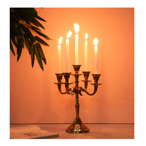 Candelabros de metal más exigentes Candelabros de 5 brazos Linternas Soportes de velas Candelabros niquelados pulidos a un precio asequible - Product Image 1