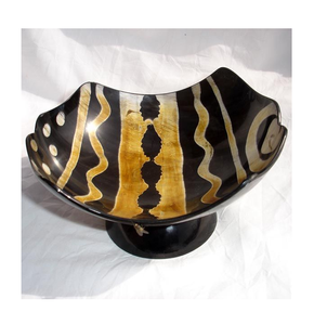 Wholesale Eco-Friendly Buffalo Horn Serving Bowl Classic Design Dishwasher Safe for Hotels White and <b>Black</b> - Product Image 2