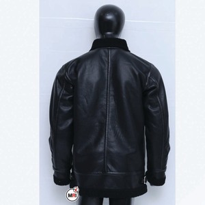Chaqueta de motorista negra con cremallera de anilina de piel de vaca auténtica para hombre con forro negro acolchado y bolsillos interiores exteriores para hombre - Product Image 5