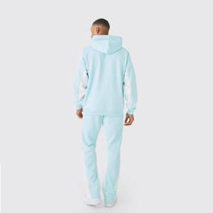 Ensemble de survêtement décontracté pour homme, style streetwear, en molleton de coton 450 GSM, coupe ample, sweat-shirt à capuche et pantalon large, fournisseur OEM, marque privée - Product Image 3